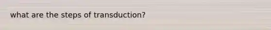 what are the steps of transduction?