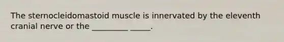 The sternocleidomastoid muscle is innervated by the eleventh cranial nerve or the _________ _____.