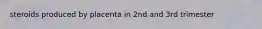 steroids produced by placenta in 2nd and 3rd trimester