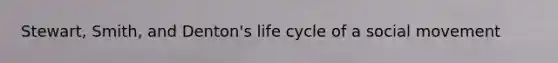 Stewart, Smith, and Denton's life cycle of a social movement