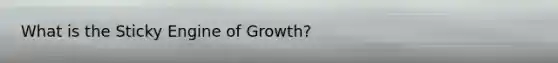 What is the Sticky Engine of Growth?