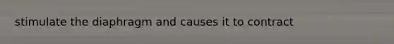 stimulate the diaphragm and causes it to contract