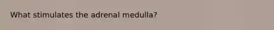 What stimulates the adrenal medulla?