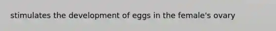 stimulates the development of eggs in the female's ovary