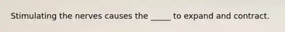 Stimulating the nerves causes the _____ to expand and contract.