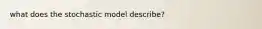 what does the stochastic model describe?