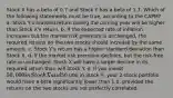 Stock X has a beta of 0.7 and Stock Y has a beta of 1.7. Which of the following statements must be true, according to the CAPM? a. Stock Y's realized return during the coming year will be higher than Stock X's return. b. If the expected rate of inflation increases but the market risk premium is unchanged, the required returns on the two stocks should increase by the same amount. c. Stock Y's return has a higher standard deviation than Stock X. d. If the market risk premium declines, but the risk-free rate is unchanged, Stock X will have a larger decline in its required return than will Stock Y. e. If you invest 50,000 in Stock X and50,000 in Stock Y, your 2-stock portfolio would have a beta significantly lower than 1.0, provided the returns on the two stocks are not perfectly correlated.