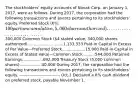 The stockholders' equity accounts of Novak Corp. on January 1, 2017, were as follows. During 2017, the corporation had the following transactions and events pertaining to its stockholders' equity. Preferred Stock (6%, 100 par noncumulative, 5,000 shares authorized)............................300,000 Common Stock (4 stated value, 340,000 shares authorized).............................1,133,333 Paid-in Capital in Excess of Par Value—Preferred Stock...................15,000 Paid-in Capital in Excess of Stated Value—Common Stock..........544,000 Retained Earnings.................692,000 Treasury Stock (5,000 common shares)..................40,000 During 2017, the corporation had the following transactions and events pertaining to its stockholders' equity. ----------------------------- Oct.1 Declared a 6% cash dividend on preferred stock, payable November 1.