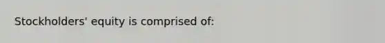 Stockholders' equity is comprised of: