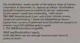 The stockholders' equity section of the balance sheet of Carmon Corporation at December 31, appears as follows: Stockholders' Equity3 Cumulative preferred stock,100 par; authorized, 10,000 shares; issued and outstanding, 7,000 shares700,000Common stock,2 par; authorized, 100,000 shares; issued and outstanding; ? shares150,000Additional Paid-in Capital:From issuance of preferred stock180,000From issuance of common stock725,000Total paid-in capital1,755,000Retained earnings850,000Total Stockholders' equity 2,605,000 What was the average issue price per share of preferred stock?