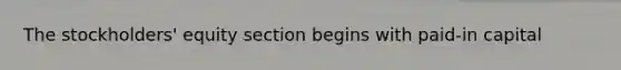 The stockholders' equity section begins with paid-in capital
