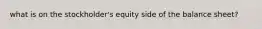 what is on the stockholder's equity side of the balance sheet?