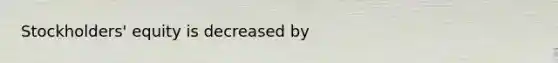 Stockholders' equity is decreased by