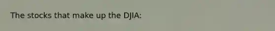 The stocks that make up the DJIA: