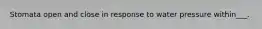 Stomata open and close in response to water pressure within___.