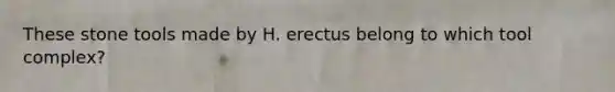 These stone tools made by H. erectus belong to which tool complex?