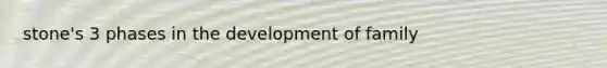 stone's 3 phases in the development of family