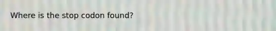 Where is the stop codon found?