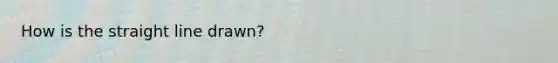 How is the straight line drawn?