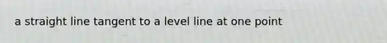 a straight line tangent to a level line at one point