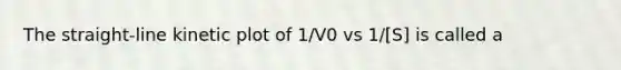 The straight-line kinetic plot of 1/V0 vs 1/[S] is called a