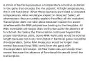 A strain of bacteria possesses a temperature‑sensitive mutation in the gene that encodes the rho subunit. At high temperatures, rho is not functional. When these bacteria are raised at elevated temperatures, what would you expect to observe? Select all observations that accurately explain the effect of this mutation. Transcription does not take place because mutant rho would interfere with the RNA polymerase binding to the template. All RNA molecules are longer than normal because the absence of functional rho means the transcription continues beyond the proper termination point. Some RNA molecules would be normal length because not every terminator in bacterial genes would be rho‑dependent. Some RNA molecules would be longer than normal because these RNA came from the gene with rho‑dependent terminator. All RNA molecules are shorter than normal because the absence of functional rho would derail the transcription.