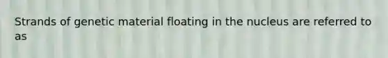 Strands of genetic material floating in the nucleus are referred to as