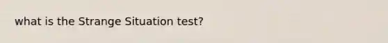 what is the Strange Situation test?