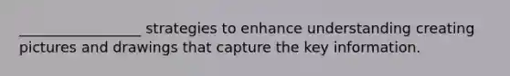 _________________ strategies to enhance understanding creating pictures and drawings that capture the key information.