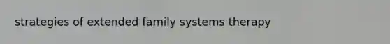 strategies of extended family systems therapy