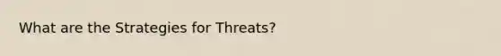 What are the Strategies for Threats?