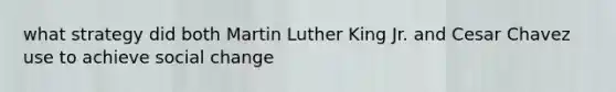 what strategy did both Martin Luther King Jr. and Cesar Chavez use to achieve social change