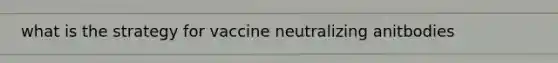 what is the strategy for vaccine neutralizing anitbodies