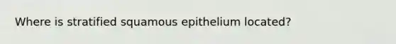 Where is stratified squamous epithelium located?