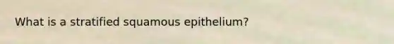 What is a stratified squamous epithelium?