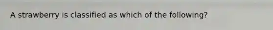 A strawberry is classified as which of the following?