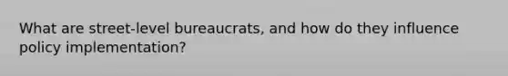 What are street-level bureaucrats, and how do they influence policy implementation?