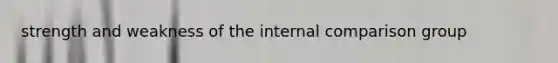 strength and weakness of the internal comparison group