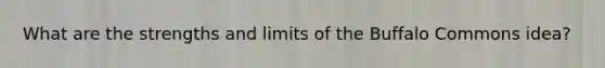 What are the strengths and limits of the Buffalo Commons idea?