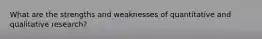 What are the strengths and weaknesses of quantitative and qualitative research?