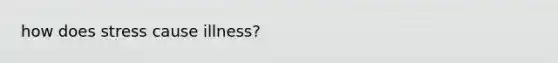 how does stress cause illness?