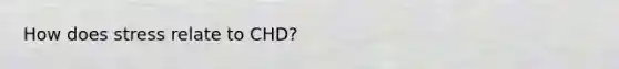 How does stress relate to CHD?