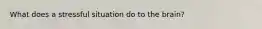 What does a stressful situation do to the brain?