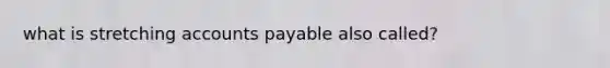 what is stretching accounts payable also called?