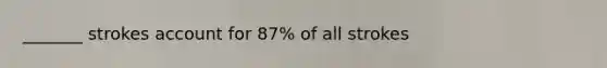 _______ strokes account for 87% of all strokes