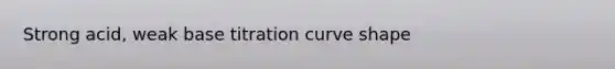 Strong acid, weak base titration curve shape