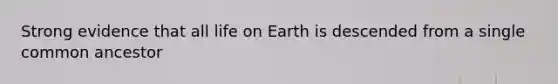 Strong evidence that all life on Earth is descended from a single common ancestor