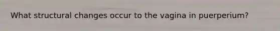 What structural changes occur to the vagina in puerperium?