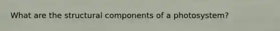 What are the structural components of a photosystem?