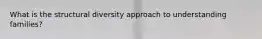 What is the structural diversity approach to understanding families?